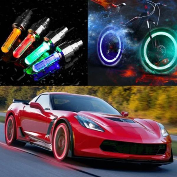 

4pcs cool professional led wheel lamp waterproof induction vibration function autocycle car bicycle decor light zj55