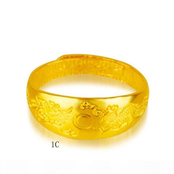 

k dragon bow lotus leaf yellow gold ring 9 pieces a lot mixed style gtkr1 ,fashion open size women 's 24k gold ring, Silver