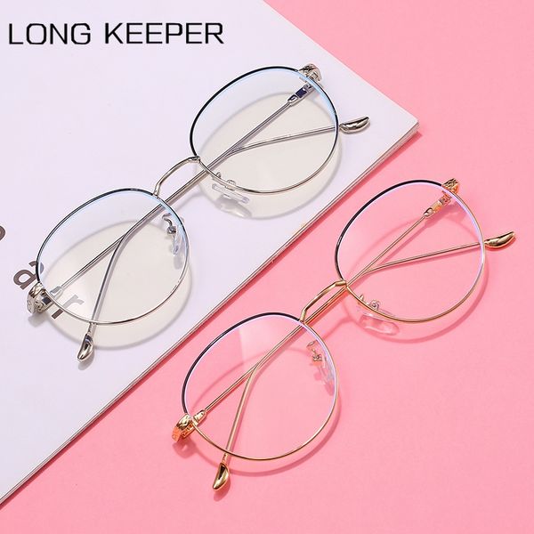 

new computer glasses eyewear frame anti blue light game glasses anti-glare eyeglasses frame women round clear lens, White;black