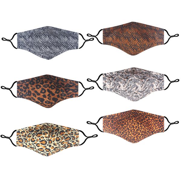 

leopard zebra stripes 3d printing designer face masks respirator can be inserted with pm2.5 filter face mask