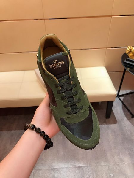 

новая мода rock runner камуфляж кожаные кроссовки обувь мужчин, женщин рок коты открытый повседневный camustars тренеры спортивной обуви раз, Black;red