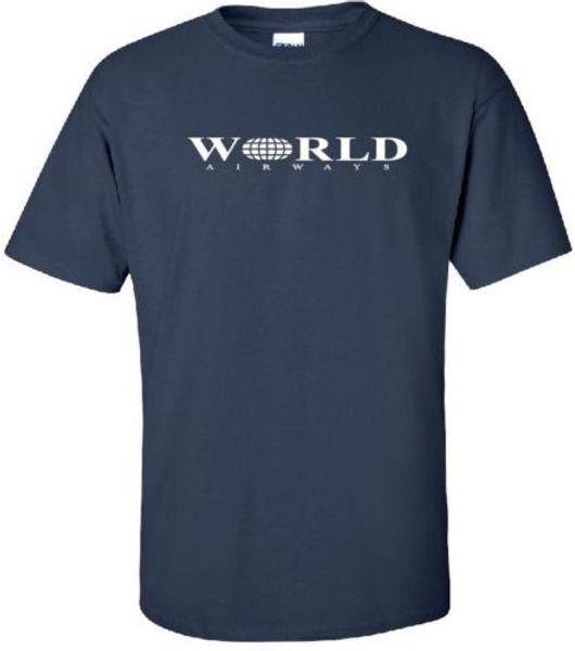 

fashion world airways vintage us airline logo t-shirt casual tee shirts, White;black