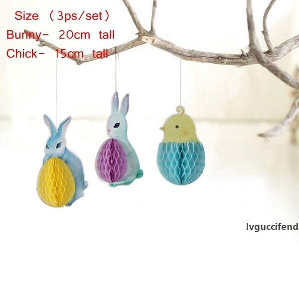 

easter bunny honeycomb hanging decorations easter honeycomb balls easter shop kindergarten yard hanging decorations 3 pcs / set