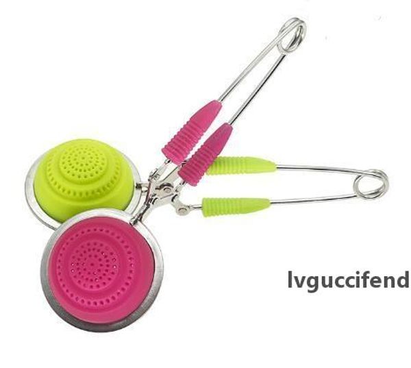 

silicone round handle tea bag stainless steel practical home bag tea ball tea bag
