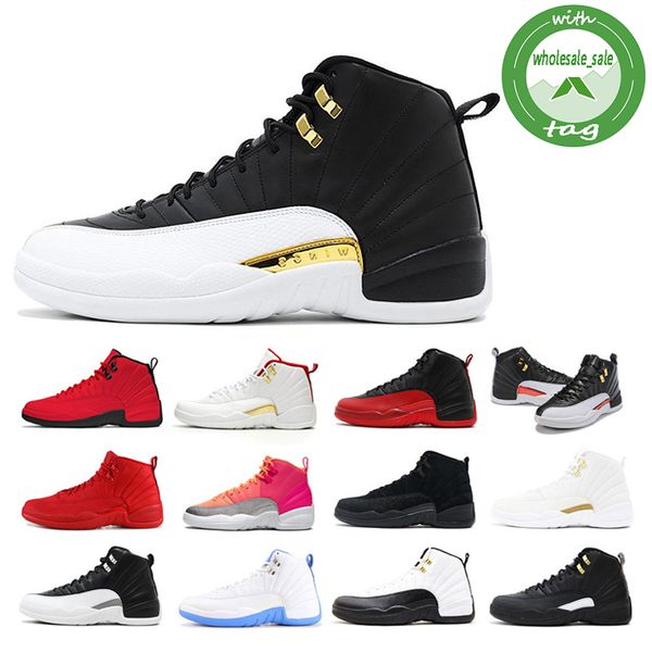 

12 wings men basketball shoes 12s dark concord playoffs university gold reverse taxi gym red game royal the master sneaker athletic sneakers