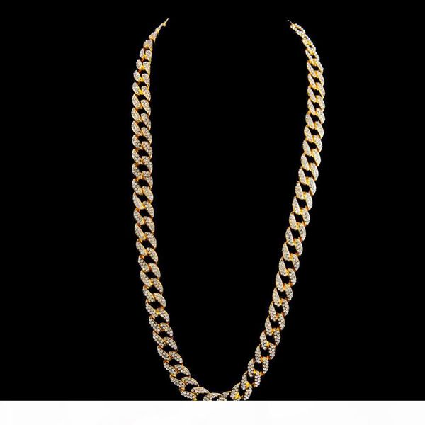 

hip hop облединение out 18k позолоченный полный алмазные умерь кубинцев звено цепи ожерелье браслетов 2pcs комплекты ювелирных изделий для м, Silver