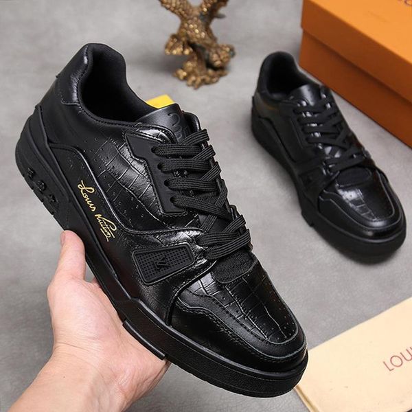

fashion men shoes type with origin box luxury chaussures pour hommes fast ship trainer sneaker men shoes casual with original box fast ship