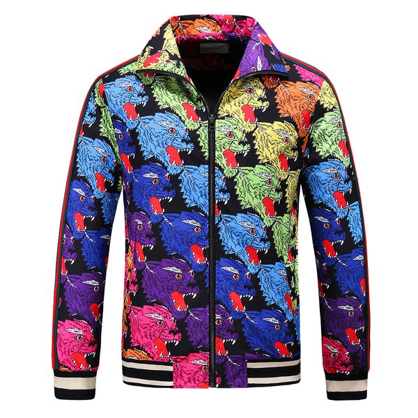 

2020 mens summer jacket men zipper streetwear stand collar fashion grade print clothes hip hop jackets asian size;m-xxxl, Black;brown