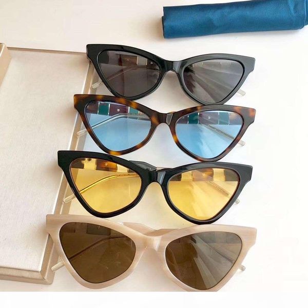 

luxury 0597s designer sunglasses for fashion oval simple uv 400 lens coating mirror lens color plated frame come with package g0597s, White;black