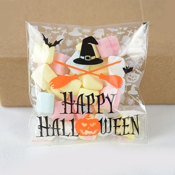 

gift wrap 10*10cm happy halloween bags cookie candy bag plastic packaging for biscuits snack party decor supplies