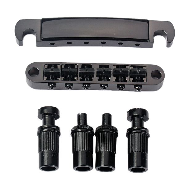 

1 set guitar accessories electric guitar tuneomatic roller bbidge black part