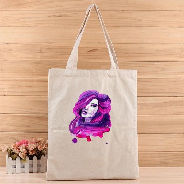 

creative beatiful woman fashion girls and women casual canvas tote bags suit for shopping,gift,wedding, birthday or anything else
