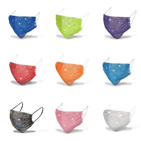 

face mask facemask reusable face mask printed bling rhinestone camouflage custom ice silk sunscreen dustproof and breathable#971