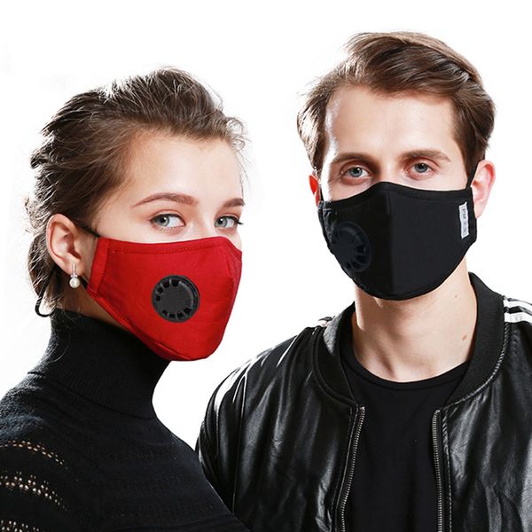 

anti-smog pm2.5 activated carbon mask three-dimensional protection for men and women pure cotton breathing valve filter face mask t3i5904