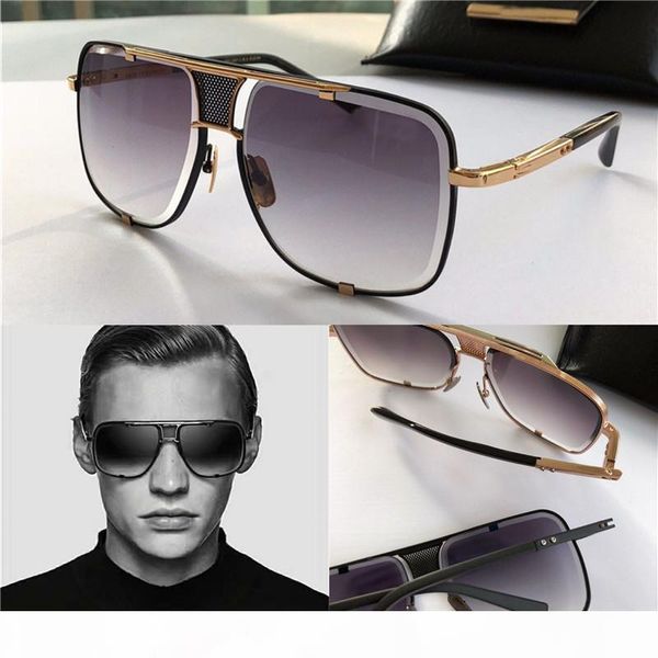 

luxury classic sunglasses men design metal vintage fashion style outdoor eyewear square frame uv 400 lens with case, White;black