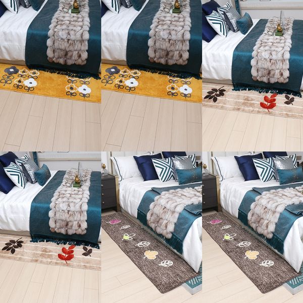 

cartoon pastoral style cute non-slip mat bedroom carpet long multicolor bedroom non-slip mat carpet