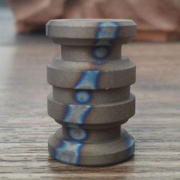 

edc titanium ti lanyard bead pendant parachute cord knife tool zipper pull mgb-f 18x12mm hole diameter 5.5mm mfj-f