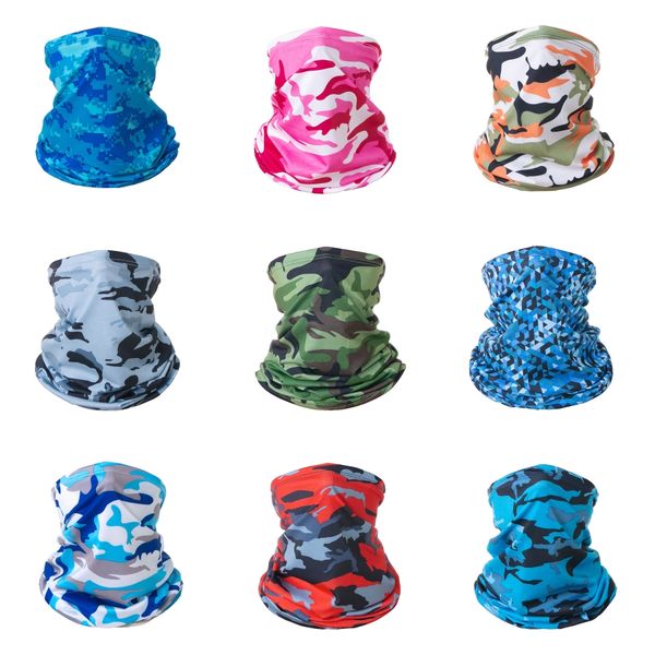 

custom pattern riding headband realistic seamless scarf outdoor mountaineering face magic head scarf black and blue camouflage#321#553