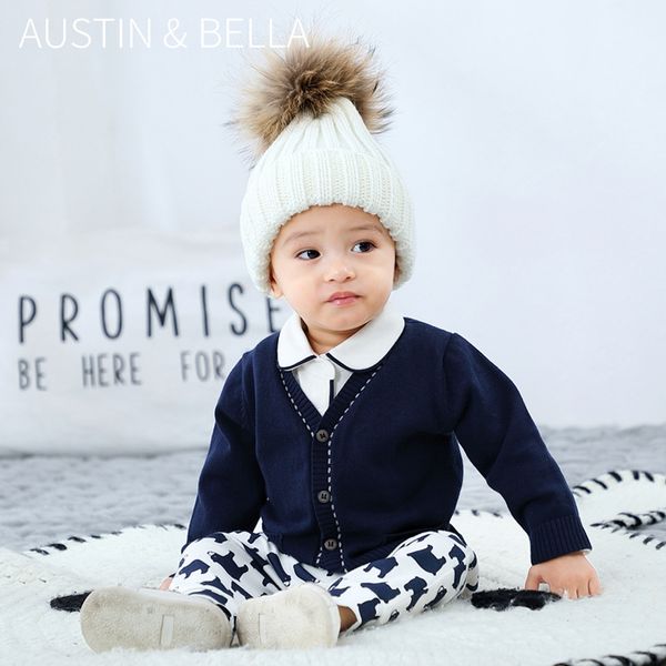 

baby knitted cardigan no less than 56 boy autumn baby men's coat sweater coat sweater, Blue