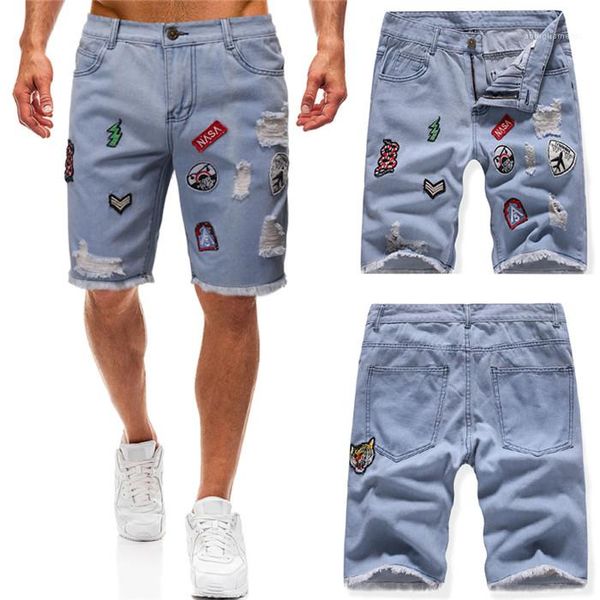 

blue hole сыпучие designer summer shorts homme скейтборд шорты мужские джинсовые шорты с вышивкой casual, White;black