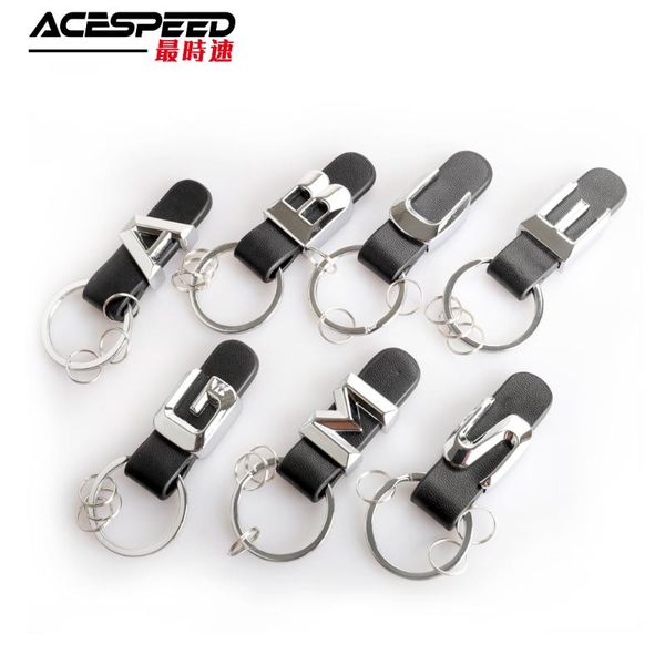 

keychains car letter keychain for a b c d e g m s gl sl ml 3d metal leather strap key ring, Silver