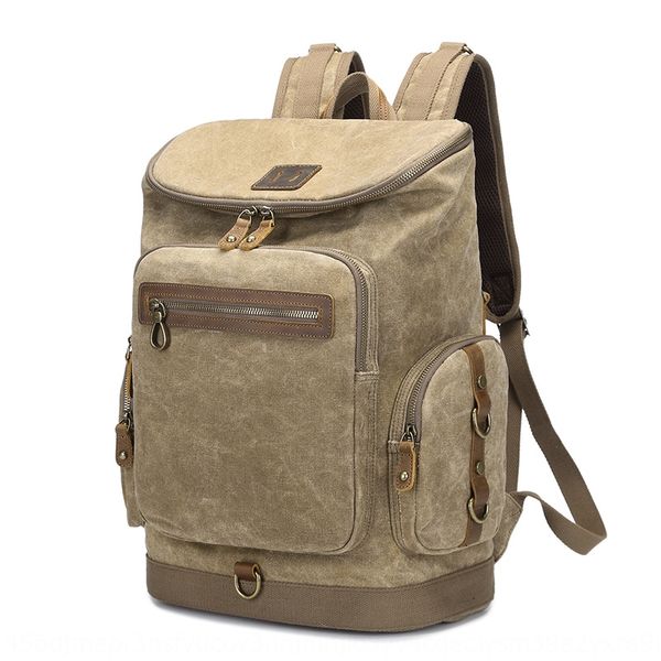 

seven-color cotton bag canvas student backpack travel backpack rainproof large capacity oil wax canvas bag