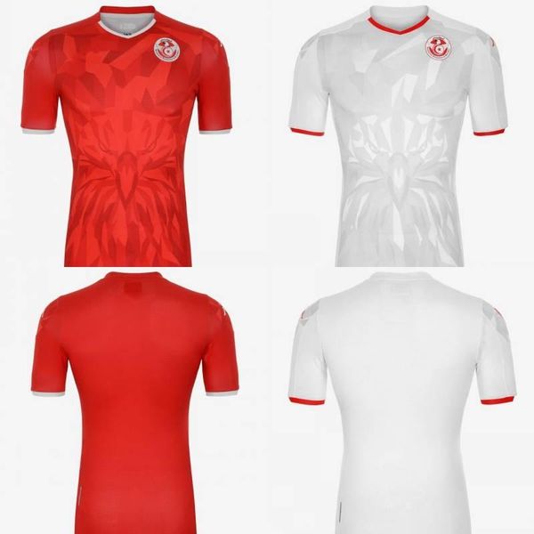 

2020 tunisia soccer jersey #7 msakni #10 khazri shirt mens #23 sliti home away football uniform, Black;yellow