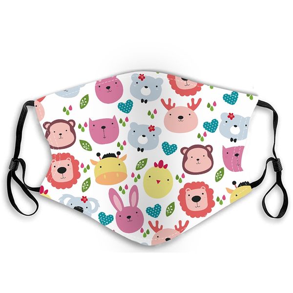 

cartoon print mouth masks dustproof earloop face maskwomen multi style popular design 3 7xz h1#872