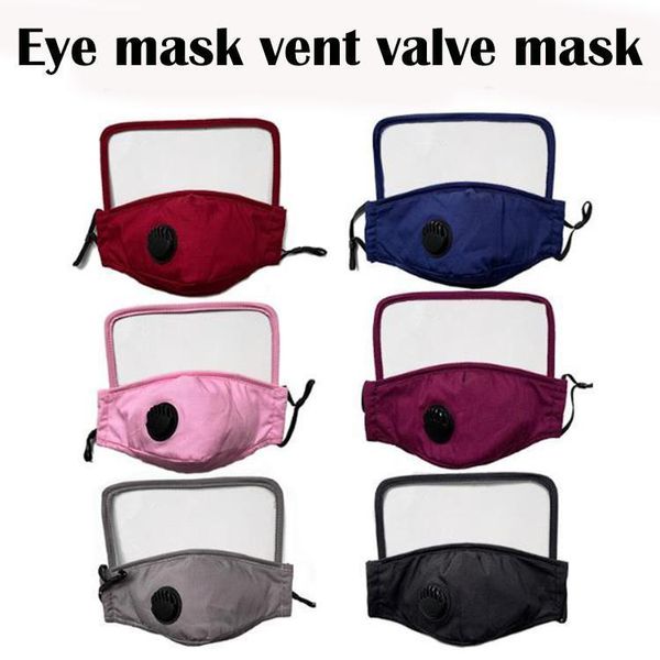 

DHL SHIP New Designer Face Eye Shield Outdoor Masks Washable 2 Layers Cotton Facemask With Slot People Protective Mask FY9078
