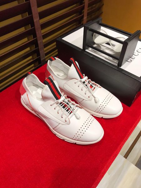 

2020-2019 new custom limited edition tide brand leather men's casual shoes, fashion wild sports shoes, original packaging shoe box, siz