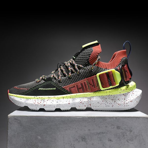 

новая дышащая сетка кроссовки для мужчин кроссовки дизайнер легкие спортивная обувь мужская высокого качества спортивный кроссовок, Black