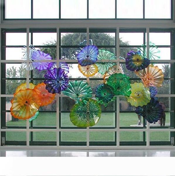

hand blown glass wall art plates murano glass mediterranean style plates for wall hanging l home bar decoration