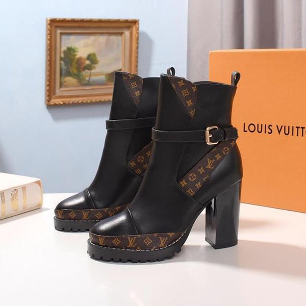 

women shoes fashion boots with original box soft leather leisure winter chaussures pour femme discovery ankle boot luxury women shoes sale