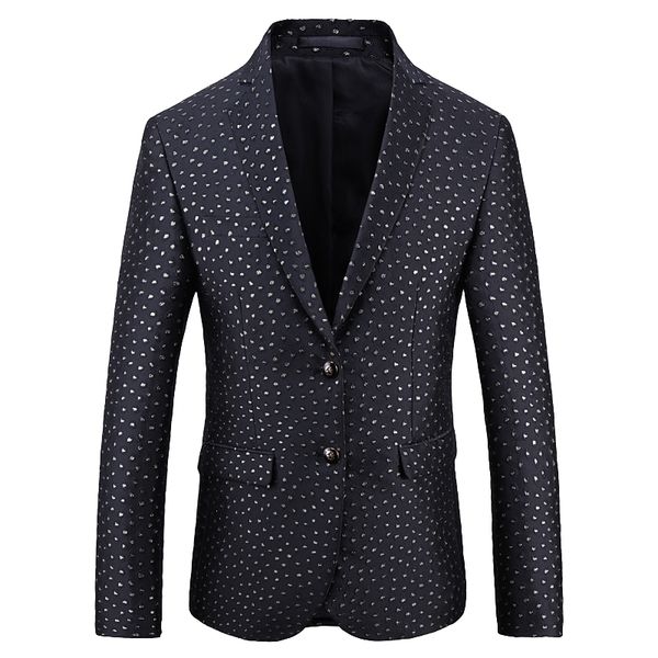 

luxury business black flower point jacquard casual 2020 autumn blazer hombre suit jacket men plus size 5xl 4xl, White;black