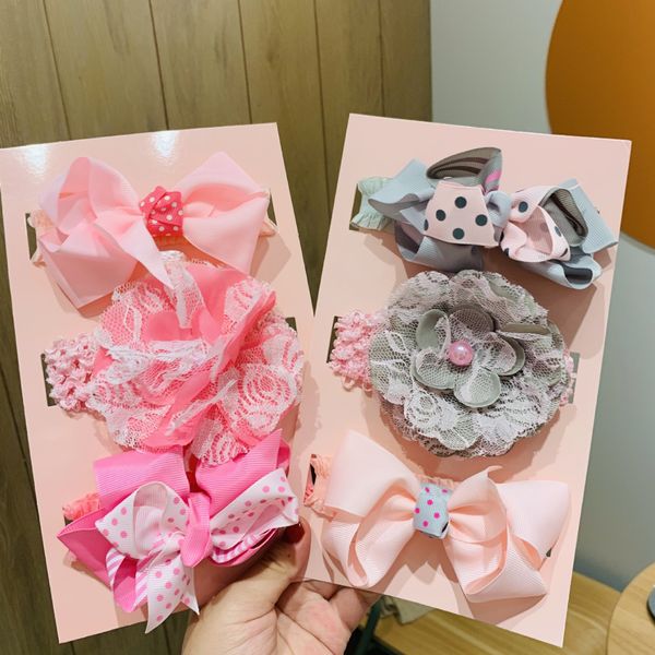 

children's cute accessories fabric butterfly gift box new hair band butterfly hair band baby sweet flower headband, Slivery;white