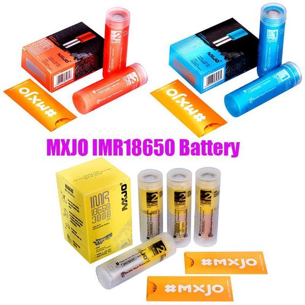 

original mxjo imr 18650 battery type 1 2 red blue yellow imr18650 3500mah 20a 3000mah 35a rechargeable vape battery in stock 100% qpseller b