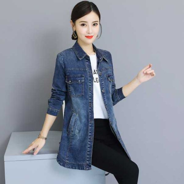 

women denim jacket o-neck loose elegance full sleeve blue female preppy style girls outwear aq189, Black;brown