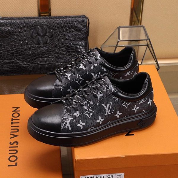 

comfortable mens shoes scarpe sportive da uomo fashion classic designer outdoor walking sneakers luxury lace -up plus size sports men shoes, Black