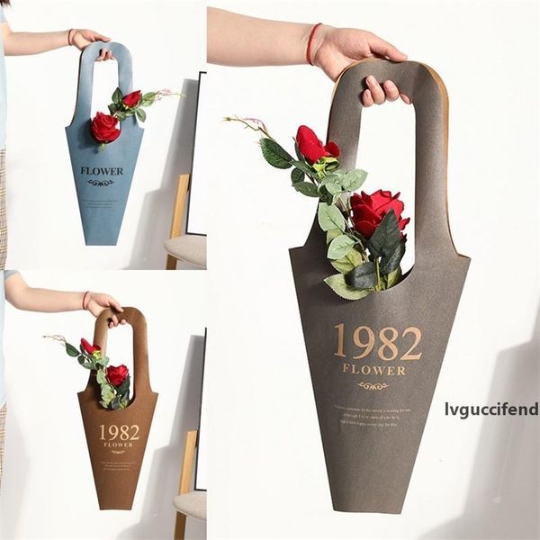 

paper material flower wrap bags prevent water flowers packing bag festival gift wraps sack new arrival 3 1xm l1