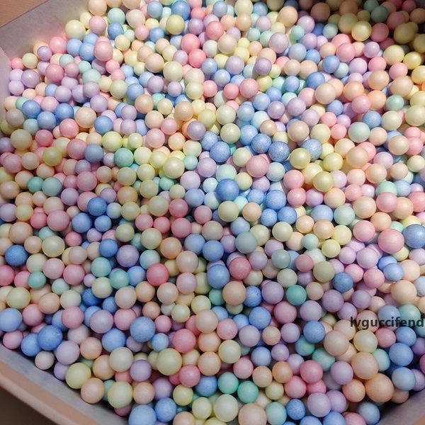 

250g 6-8mm polystyrene styrofoam plastic foam mini beads ball diy assorted colors decorate t200619