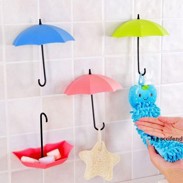 

3pcs/lot umbrella shaped creative key hanger rack decorative holder wall hook kitchen organizer bathroom accessory lz0461