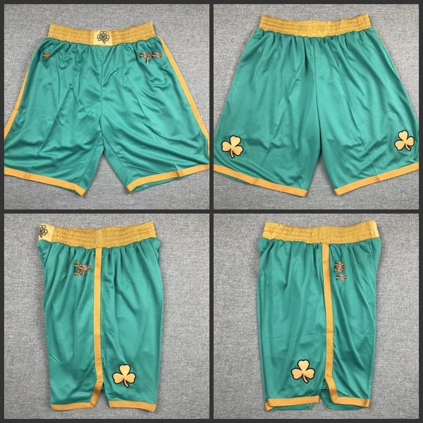

boston celtics men kelly green 2019 city nba edition basketball shorts, Black