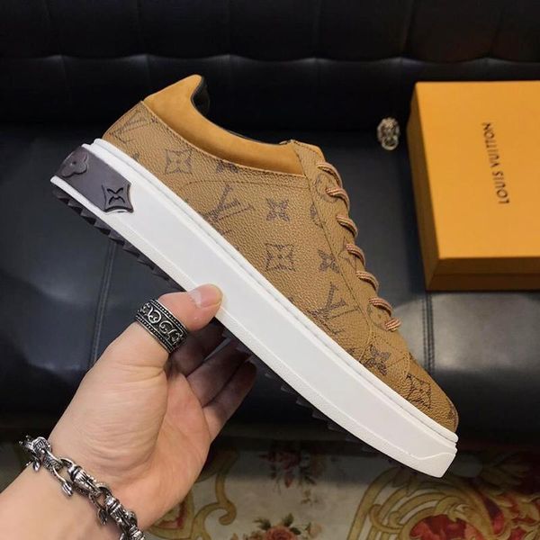 

casual men shoes lace -up male fashion sneakers chaussures pour hommes luxembourg sneaker low fashion mens shoes leather big size sale, Black
