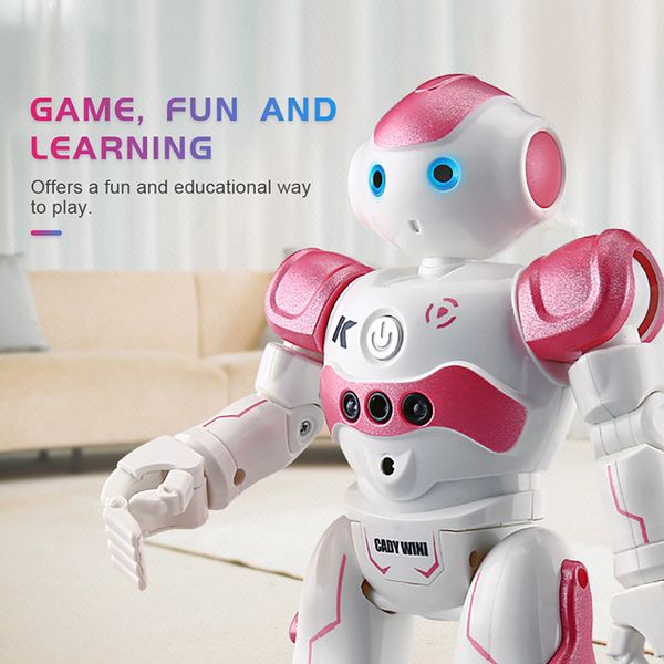 

2019 new rc robot intelligent programming remote control toy biped humanoid robot children kids birthday gift electronic pet
