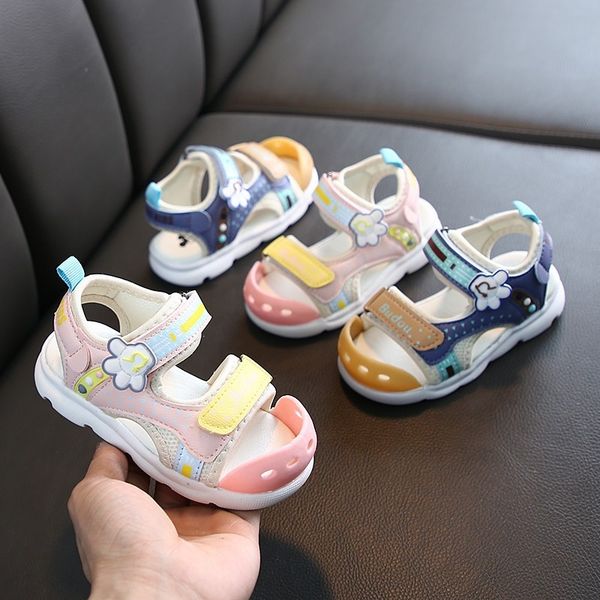 

2020 new baby sandals boys and girls baotou anti-kicking sandals children's shoes children's shoes 1-2-3--5 years old, Black;red