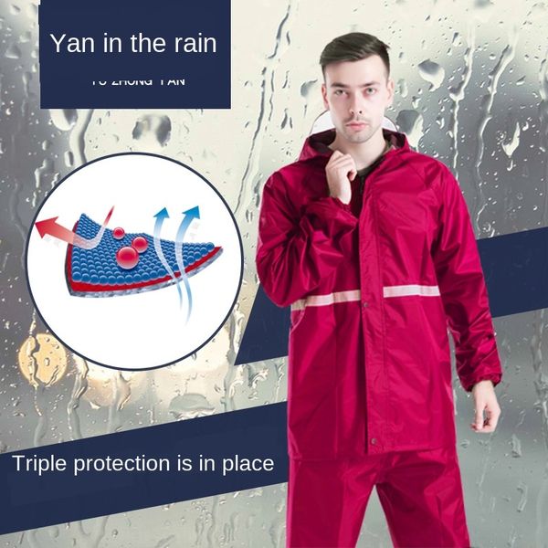 

dpxfp water splashing rice recognition motorcycle items stove corner groceries hiking reflective motorcycle fashion hooded rain pants adult, Black