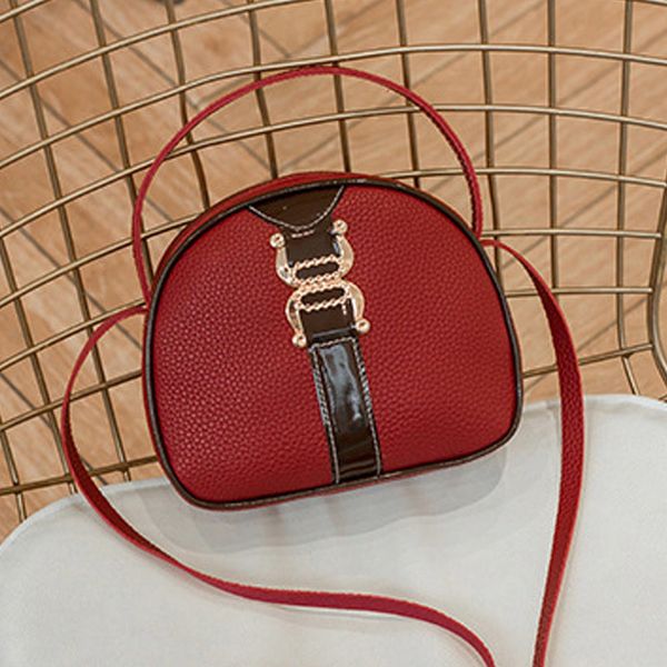 

litchi pattern hand made change bag lady big pin buckle zipper mobile phone bags simple elegant ladies messenger bag