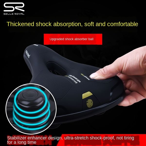 

selle royal bicycle bicycle accessory cushion mountain bike cushion hollow comfortable high elastic back saddle sr accessories, Silver