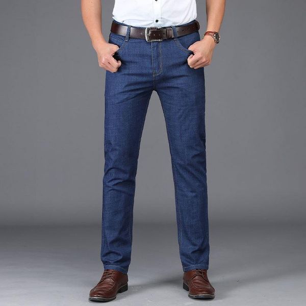 

men's jeans arrivals ripped denim pants fashion casual loose trousers, Blue