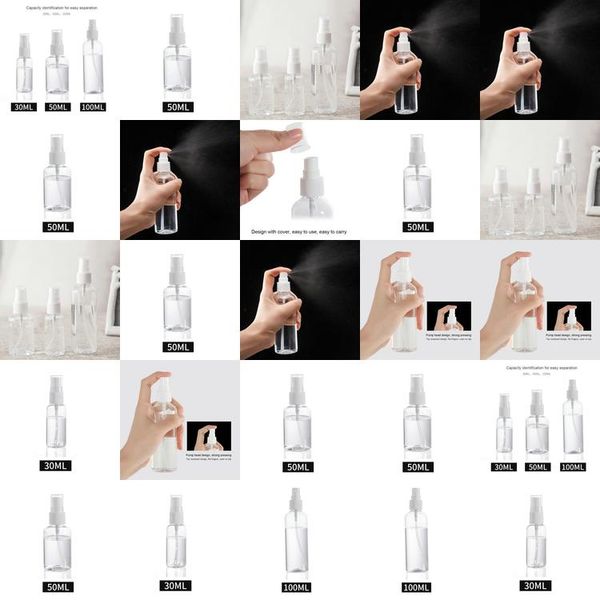 

empty spray bottles 30ml 50ml 100ml portable refillable achohol sprayer bottle plastic sanitizer holder bottle 20520vd bonab